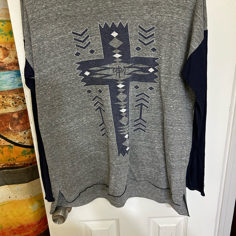 Gray Graphic Hoodie with Relaxed Fit